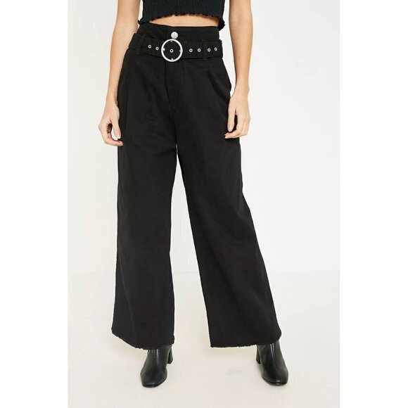 UO Urban Outfitters BDG Belted Black Culottes - Picture 2 of 10